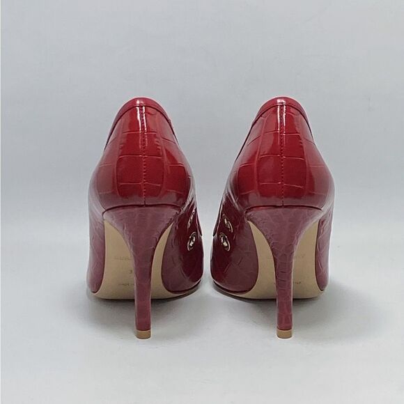 Burberry Aubri 100 Croc-Embossed Leather Pumps size 37 - Picture 8 of 15